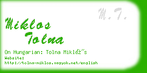 miklos tolna business card